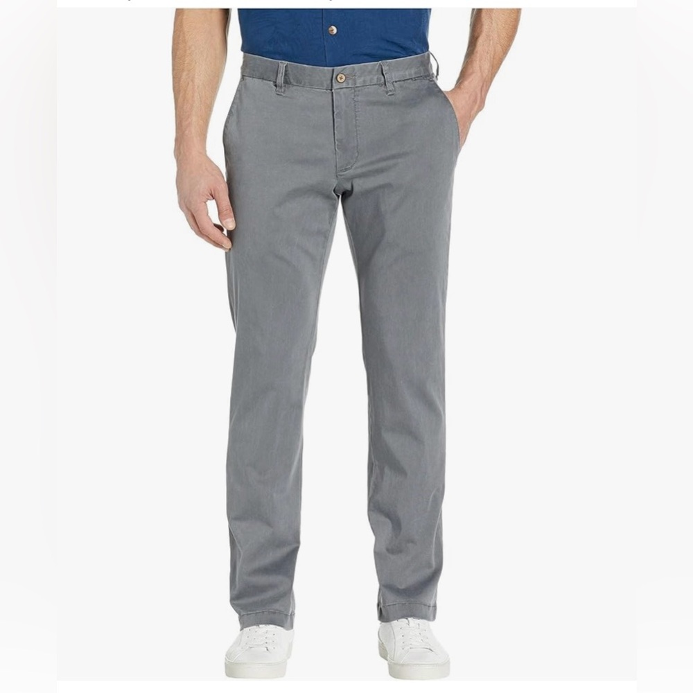 Tommy Bahama Boraclay Flat Front Gray Fog Chino Pants Men’s 36 X 32 - Picture 1 of 6